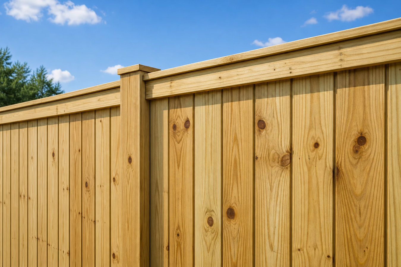 Wood and privacy fence installation